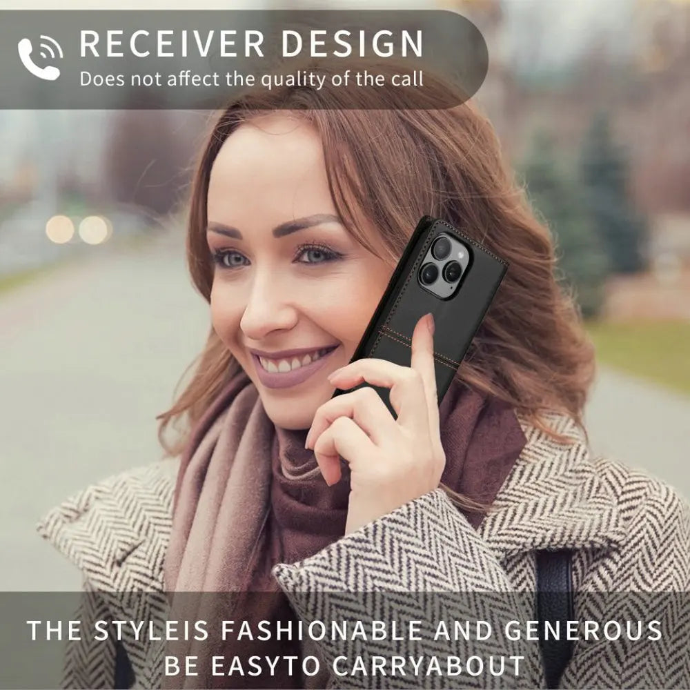 Luxury Cover Leder Book für iPhone 17