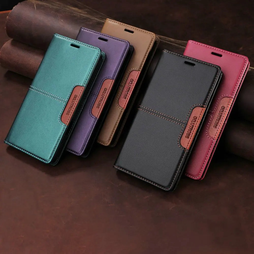 Luxury Cover Leder Book für iPhone 17