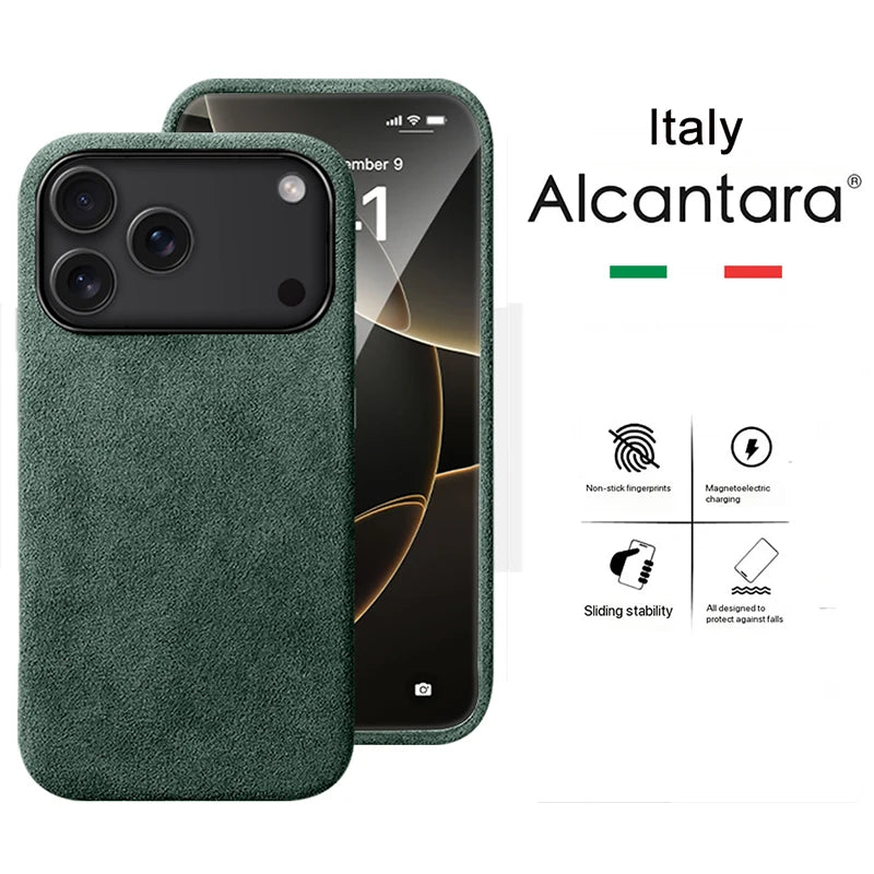 Alcantara Magnetik Hülle für iPhone 17
