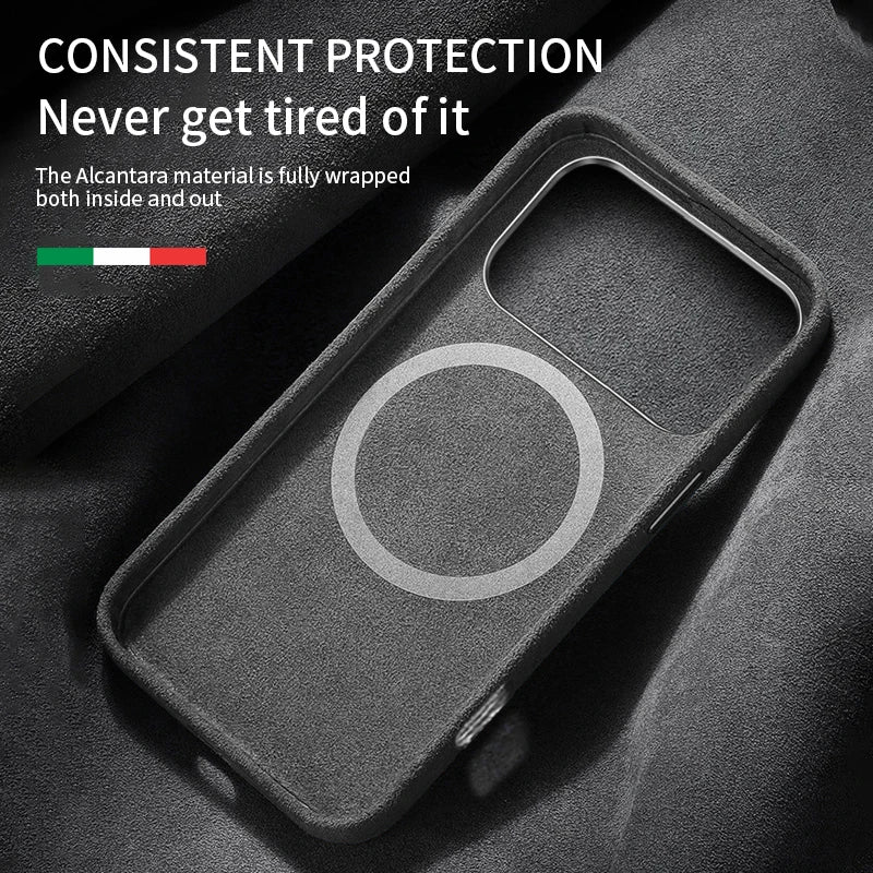 Alcantara Magnetik Hülle für iPhone 17