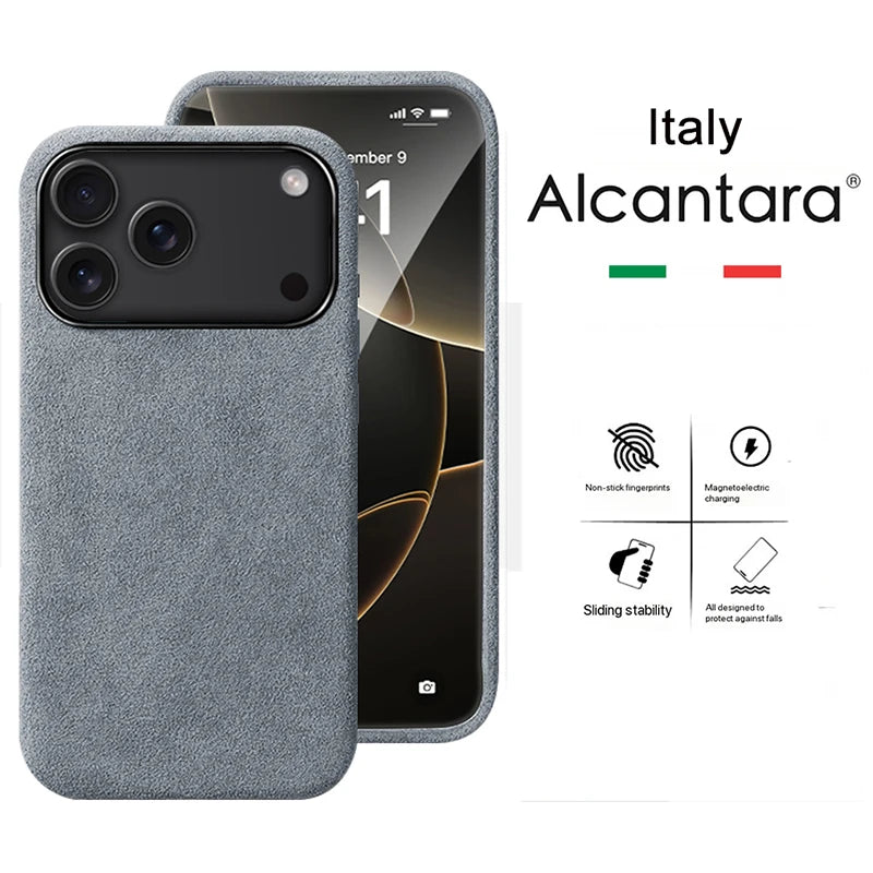 Alcantara Magnetik Hülle für iPhone 17