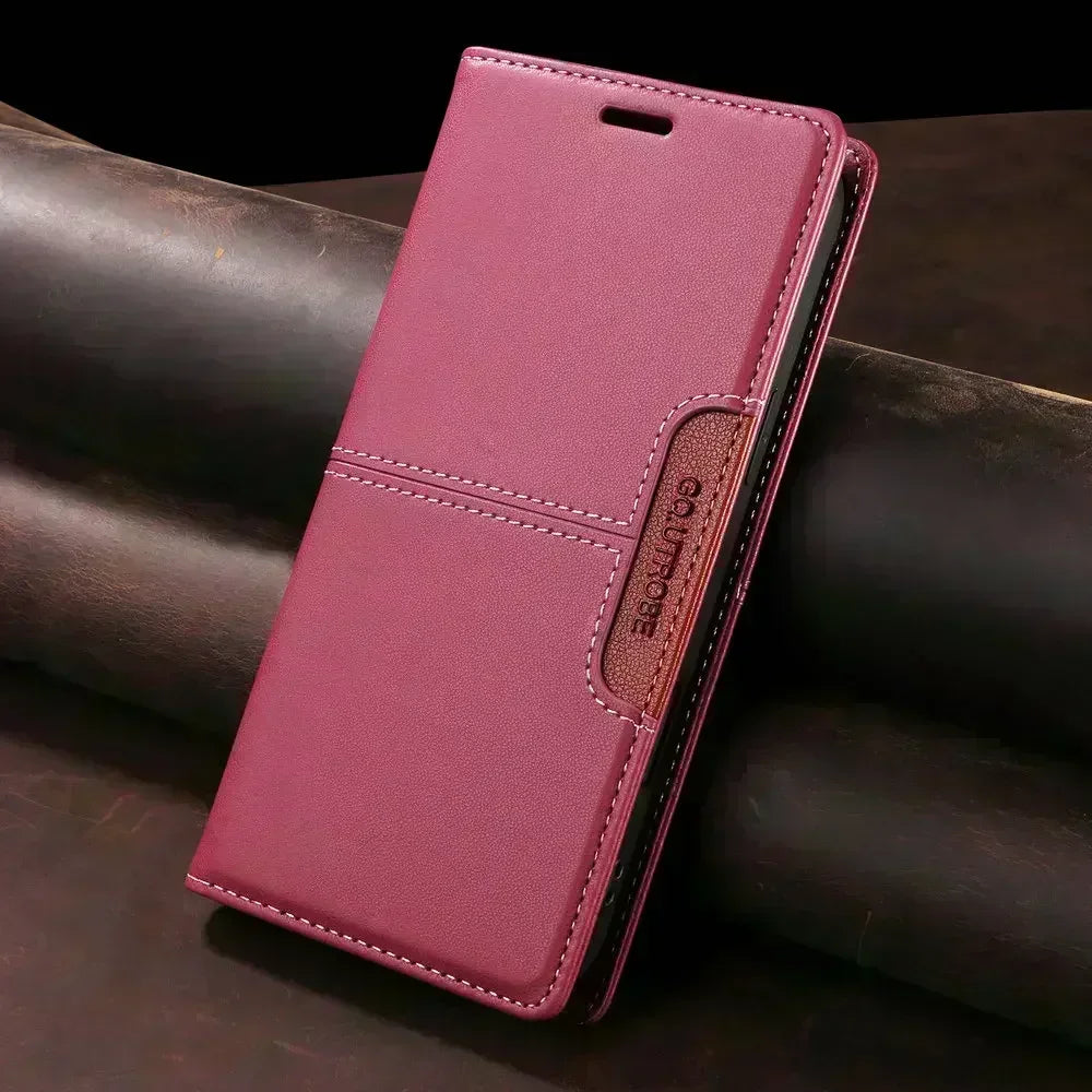 Luxury Cover Leder Book für iPhone 17