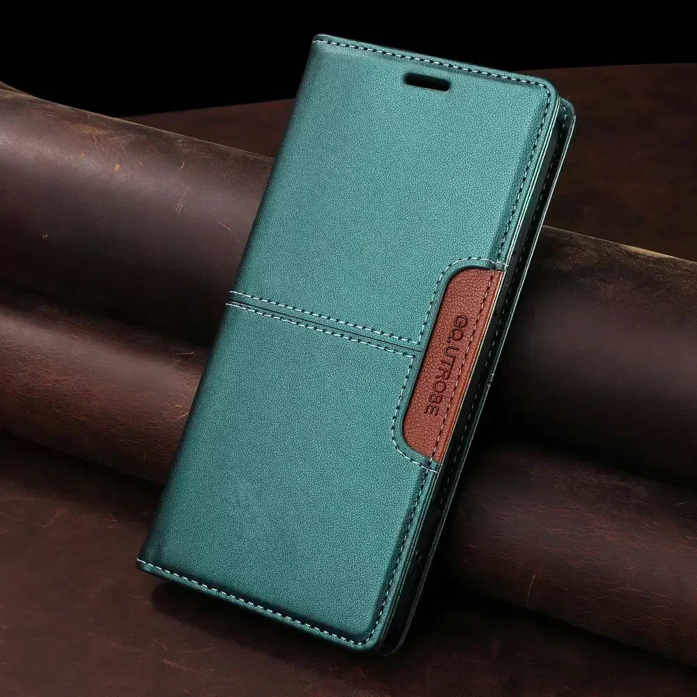 Luxury Cover Leder Book für iPhone 17