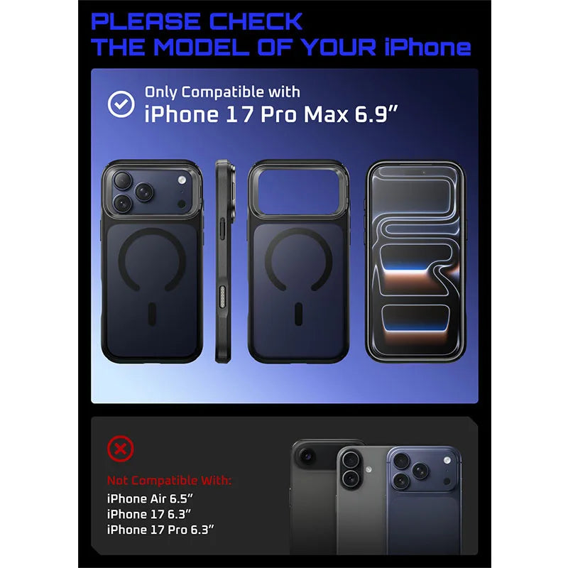 SUPCASE For iPhone 17 Pro Max Case with Camera Control Capture Button UB Mag Slim Shockproof Magnetic MagSafe Phone Case Cover