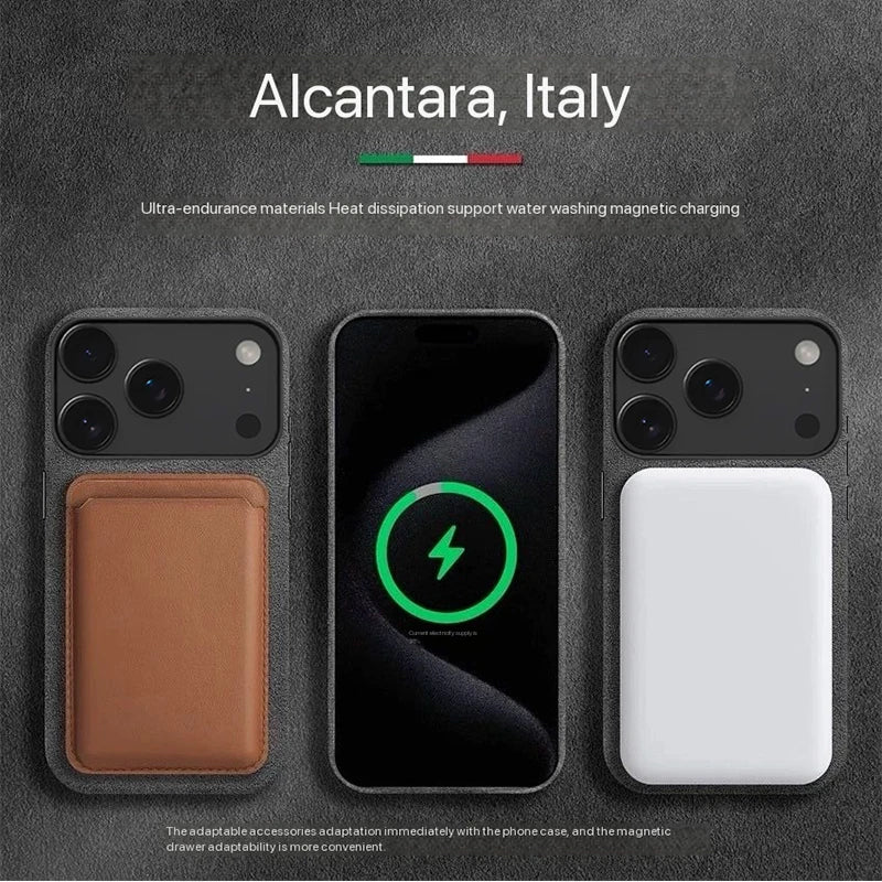 Alcantara Magnetik Hülle für iPhone 17