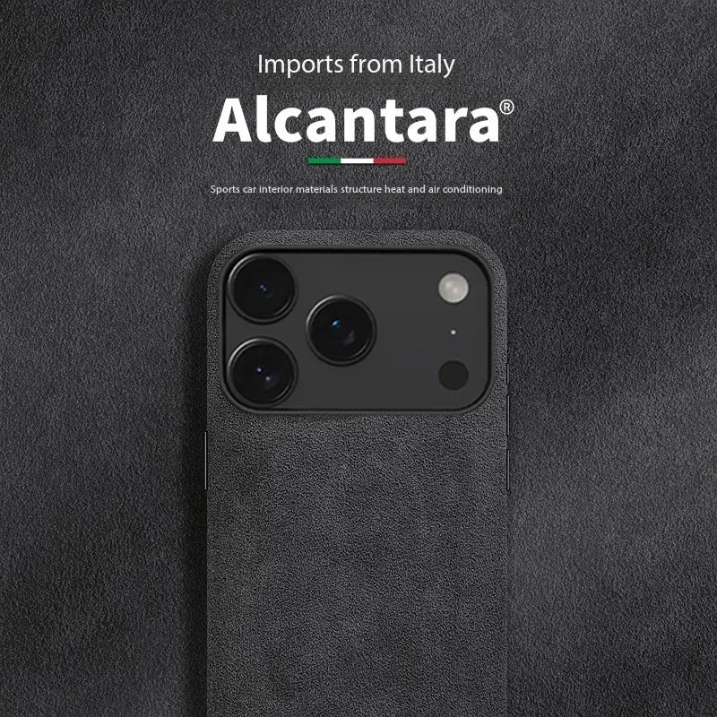 Alcantara Magnetik Hülle für iPhone 17