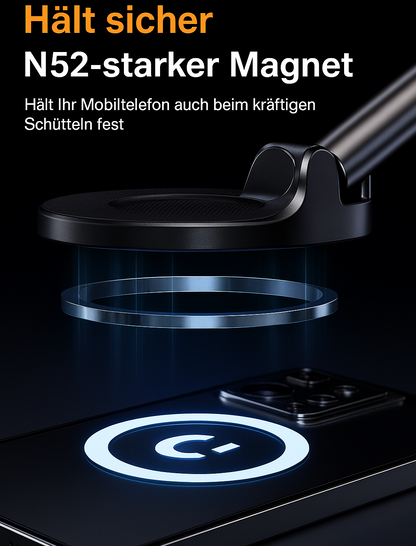 Magnetischer Autotelefonhalter mit 360° Vakuum-Saugnapf