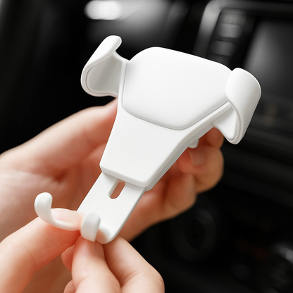 Selbstschließender Auto-Handyhalter – Leder-Look & 360° drehbar