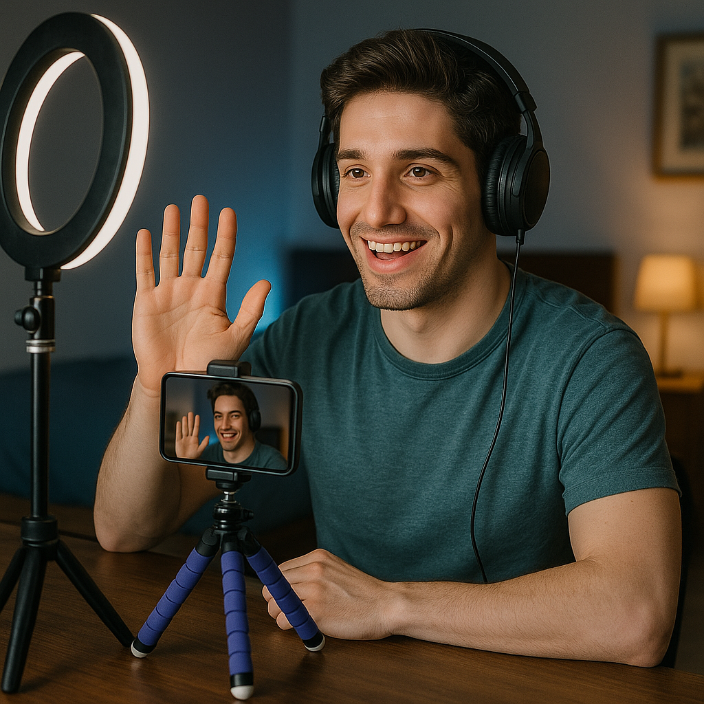 Selfie-Stativ mit Fernbedienung – flexibel & tragbar