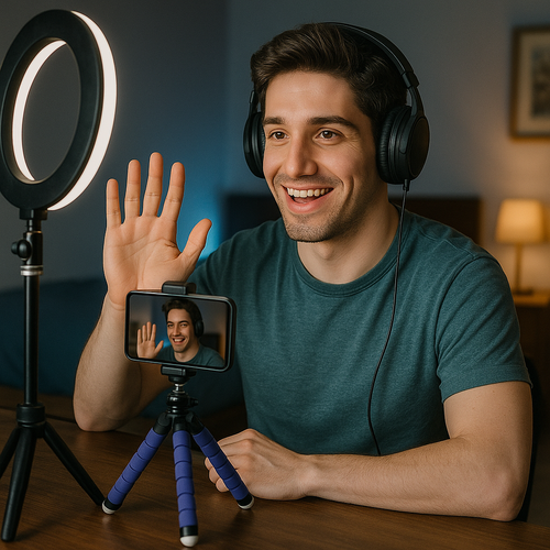 Selfie-Stativ mit Fernbedienung – flexibel & tragbar