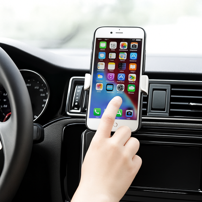 Selbstschließender Auto-Handyhalter – Leder-Look & 360° drehbar