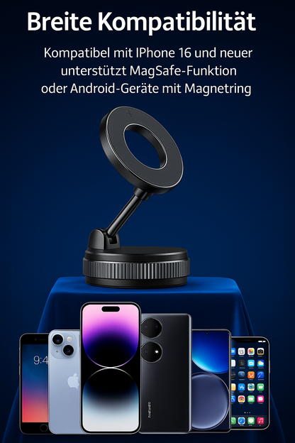 Magnetischer Autotelefonhalter mit 360° Vakuum-Saugnapf