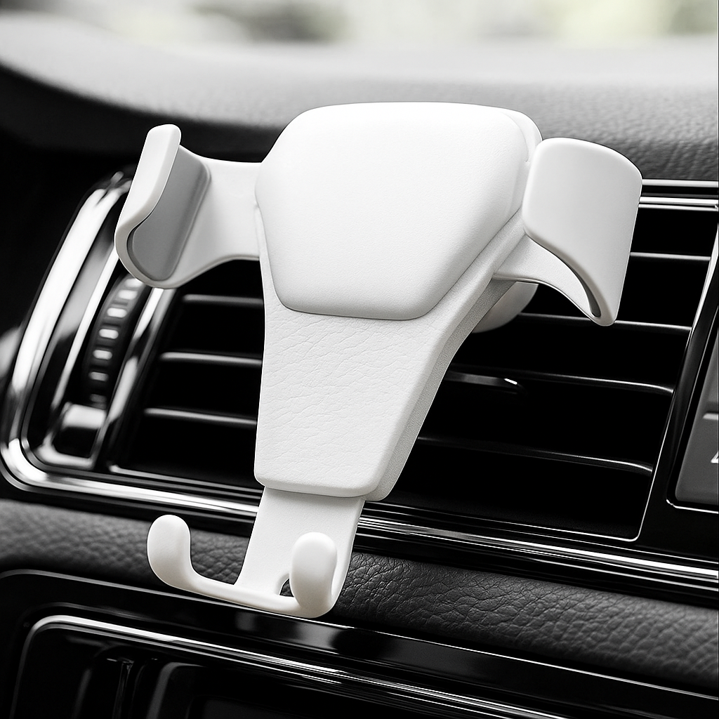 Selbstschließender Auto-Handyhalter – Leder-Look & 360° drehbar