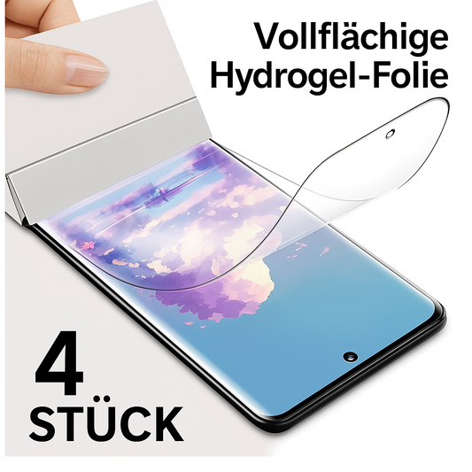 4x HD Hydrogel Schutzfolie für Samsung Galaxy S24 S23 S22 Ultra Plus – Weiche Displayschutzfolie, Vollabdeckung