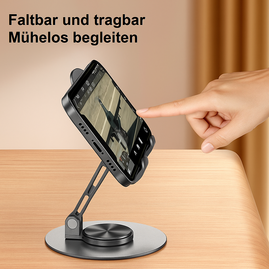 EdgeStand – 360° Metallhalter für Smartphone & Tablet