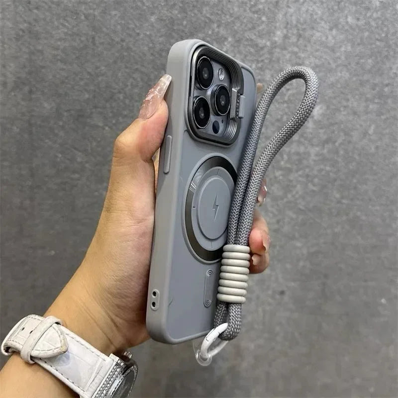 Objektivschutz Handyhülle mit Magnet & Trageband – für iPhone