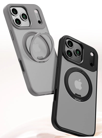 Matte Magnetik Metall Ring Stand Hülle für iPhone 17/16/15/14/13/