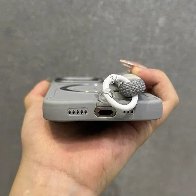 Objektivschutz Handyhülle mit Magnet & Trageband – für iPhone