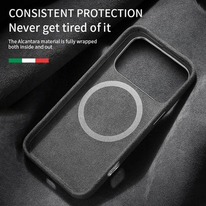 Alcantara Magnetik Hülle für iPhone 17