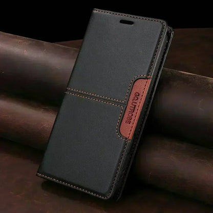 Luxury Cover Leder Book für iPhone 17