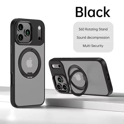 Matte Magnetik Metall Ring Stand Hülle für iPhone 17/16/15/14/13/