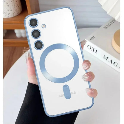 Transparent Hülle für Samsung – Kompatibel mit MagSafe