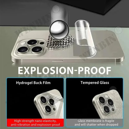 Hydrogel Rückseitenfolie iPhone (5 Stück) – Selbstheilend, Ultra Klar, Flexibel, Für alle Modelle inkl. iPhone 16