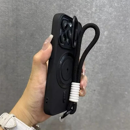 Objektivschutz Handyhülle mit Magnet & Trageband – für iPhone