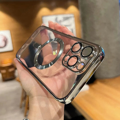 Transparente Magnet-Hülle mit Kameraschutz – für iPhone 11–16