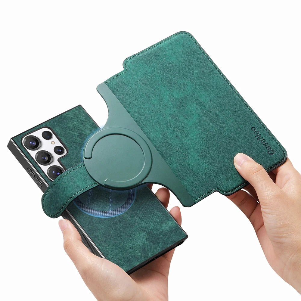 „Samsung Handyhülle Flip Wallet mit Magnetverschluss – Lederetui