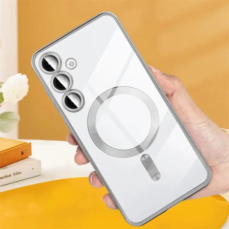 Transparent Hülle für Samsung – Kompatibel mit MagSafe