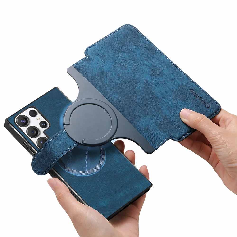 „Samsung Handyhülle Flip Wallet mit Magnetverschluss – Lederetui