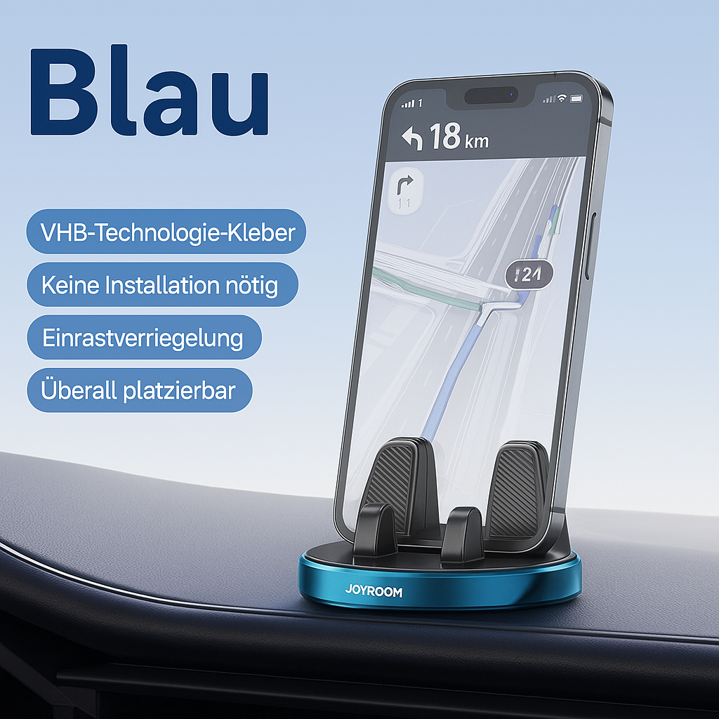 Dashboard-Handyhalter – stark haftend, 360° drehbar, Auto-Clip