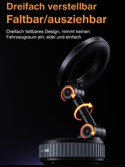 Magnetischer Autotelefonhalter mit 360° Vakuum-Saugnapf