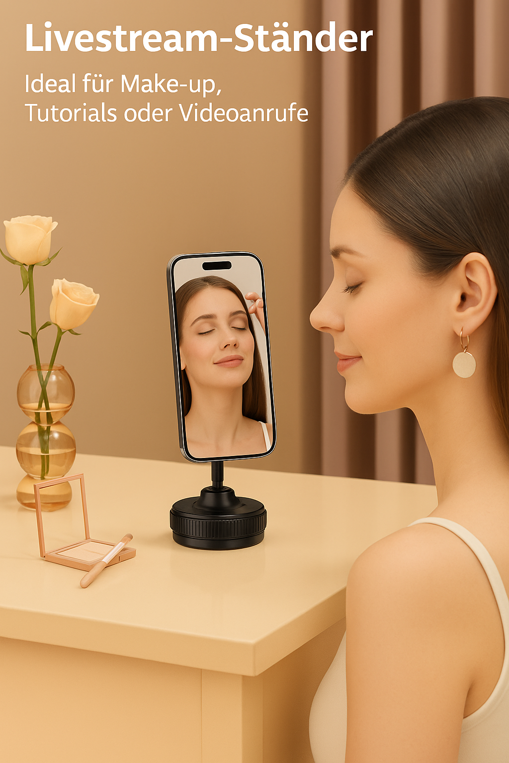 Magnetischer Autotelefonhalter mit 360° Vakuum-Saugnapf