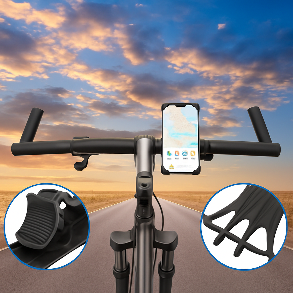 360° drehbarer Handy-Fahrrad- und Motorradhalter