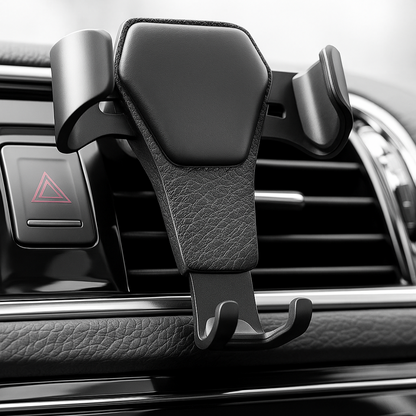 Selbstschließender Auto-Handyhalter – Leder-Look & 360° drehbar